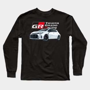 GR Corolla HOT HATCH Circuit Edition JDM White Long Sleeve T-Shirt